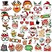 HOWAF 44 Pcs Christmas Photo Booth Props Kit, Red and Green Funny Christmas Selfie Posing Signs Santa Snowman Candy - Image 2