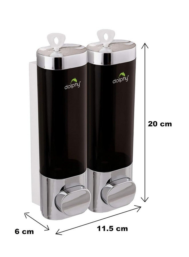 Dolphy ABS Liquid Soap Dispenser-300ML - Set of 2 Black - Image 3