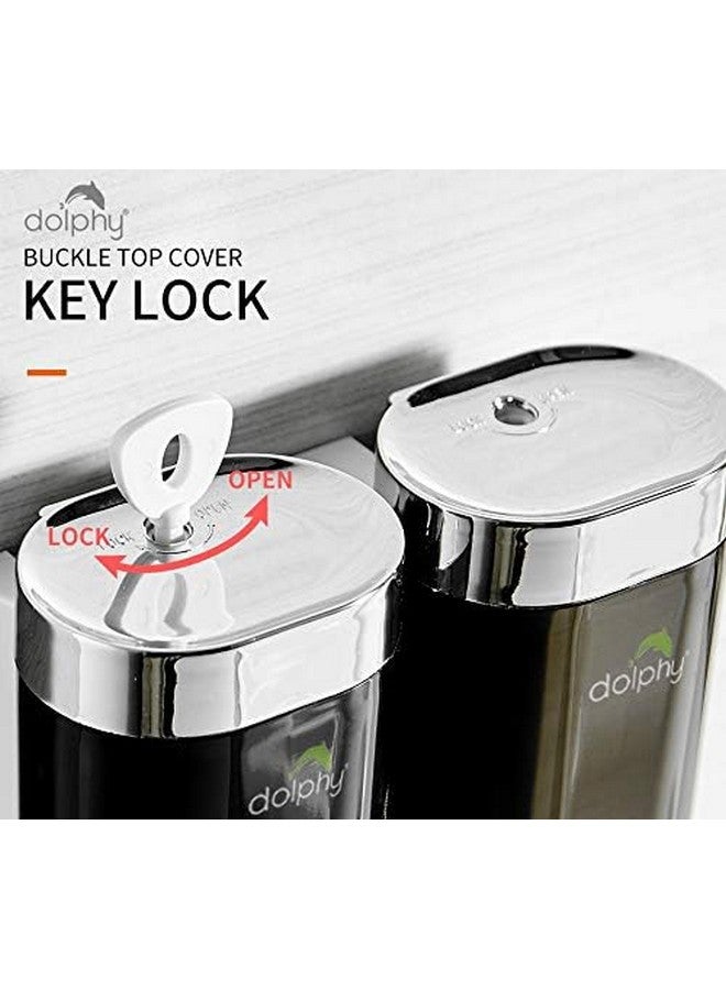 Dolphy ABS Liquid Soap Dispenser-300ML - Set of 2 Black - Image 4