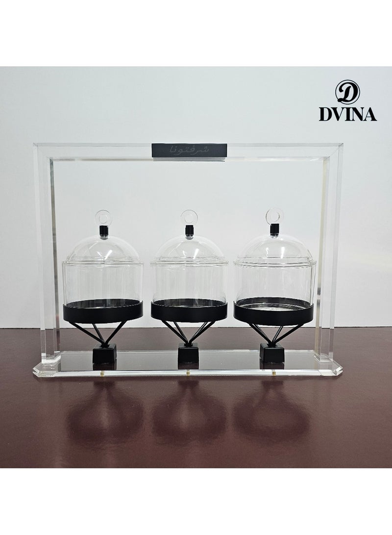 Acrylic Nut and Sweet Serving Set 42X31 cm
