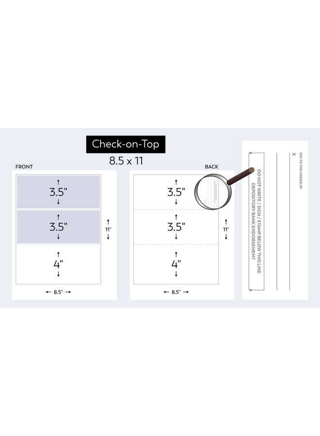 Compuchecks 50 High Security Blank Check Stock Paper Checks On Top Print Easy And Secure From Your Computer Our Business Check Paper Weight 70 (Purple Mazed) - Image 3