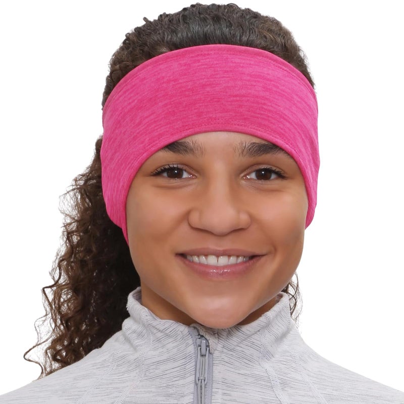 TrailHeads Running Headband â€“ Moisture-Wicking Ear Warmer for Active Lifestyles, Heather Pink Sports Headband â€“ Helmet-Friendly Workout Gear for Men & Women - Image 1