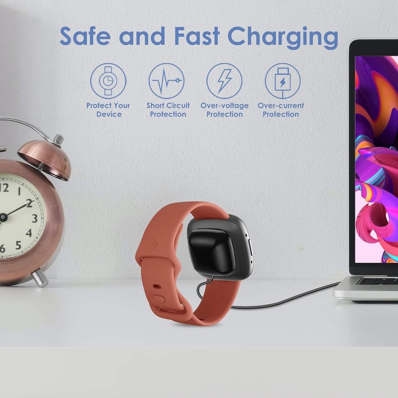 CAVN Charger Compatible with Fitbit Versa 3/4 and Sense/Sense 2 - Replacement USB Charging Cable Dock for Smartwatch - Image 5