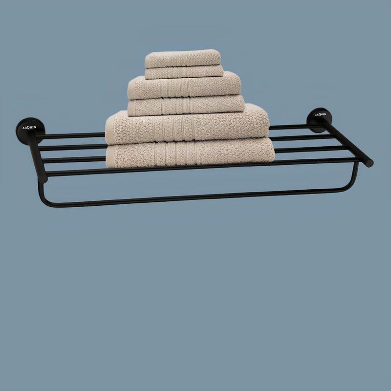 ARQUIN ARQUIN VITA 304 Grade Stainless Steel Towel Rack/Towel Rack/Bathroom Accessories (Black Matt, Pack of 2)  - Image 2