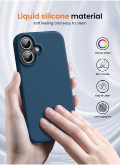 Theodor iPhone 16 Blue Protective Slim Fit Case Liquid Silicone Cover with Full Body Protection Anti-Scratch Shockproof Case For iPhone - Mode special  - Image 2