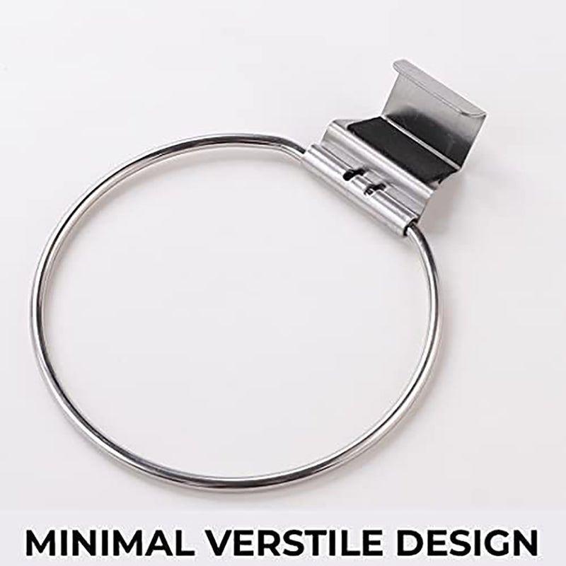 Homestic Homestic Stainless Steel Towel Hanger for Bathroom|Easy DIY Installation|Bathroom Accessories for Modern Homes|Multipurpose Napkin Holder for Bathroom & Kitchen|ZT-3121|Silver  - Image 2