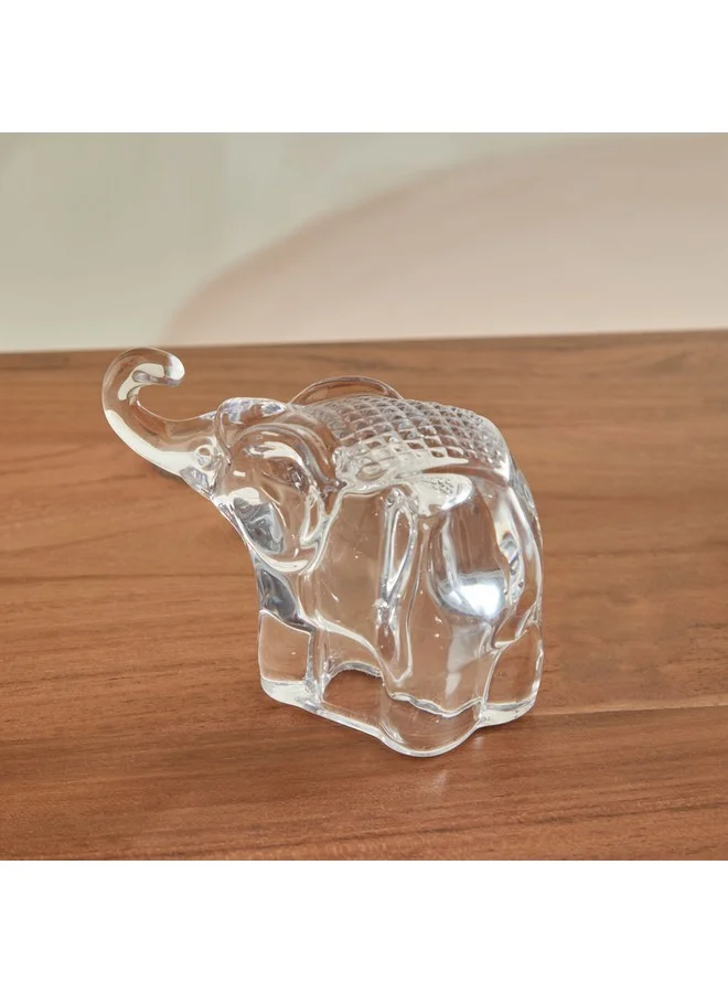 Home Box Vega Glass Elephant Accent 11.7 x 8.5 x 5 cm