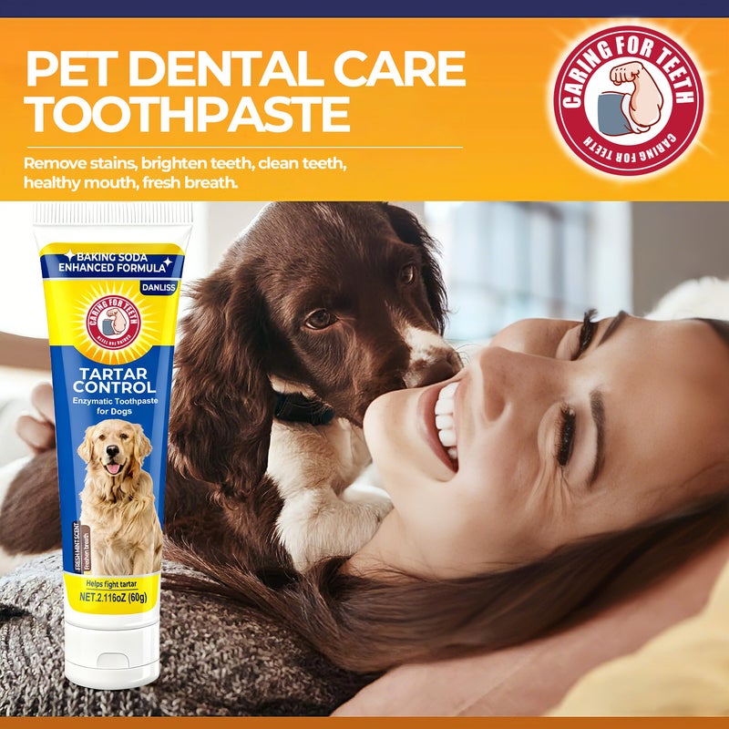 Danliss Dog Enzyme Toothpaste with Baking Soda Formula for Tartar Removal and Fresh Breath,    60g - Image 3