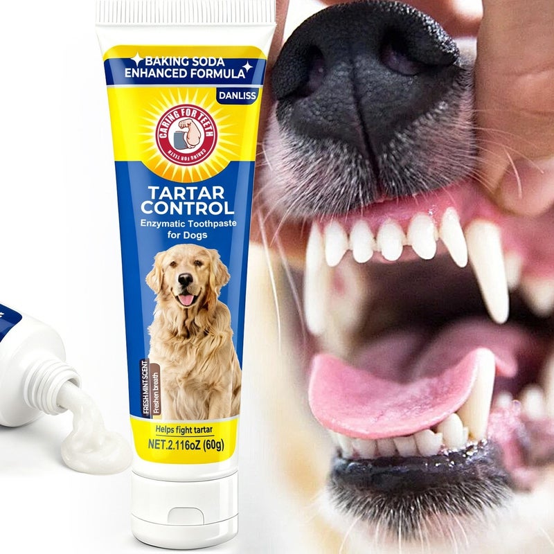 Danliss Dog Enzyme Toothpaste with Baking Soda Formula for Tartar Removal and Fresh Breath,    60g - Image 1