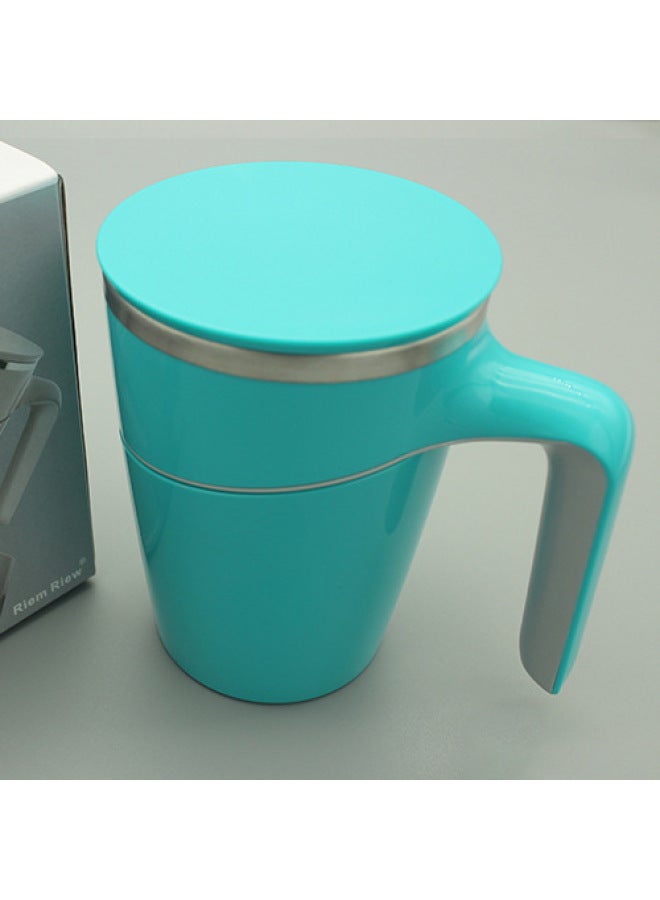 Cross-border Steel Belt Handle Stainless Steel Thermos Cup Creative Office Anti-dumping Magic Magic Suction Cup Does Not Pour Cup-Color:lake Blue-Capacity:401-500ml  - Image 1