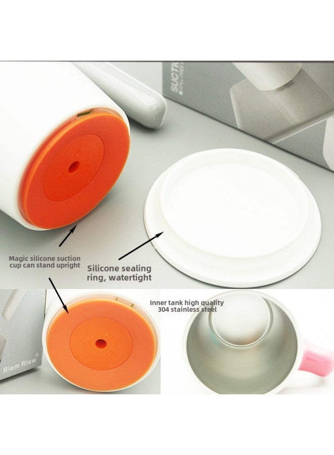 Cross-border Steel Belt Handle Stainless Steel Thermos Cup Creative Office Anti-dumping Magic Magic Suction Cup Does Not Pour Cup-Color:lake Blue-Capacity:401-500ml  - Image 3