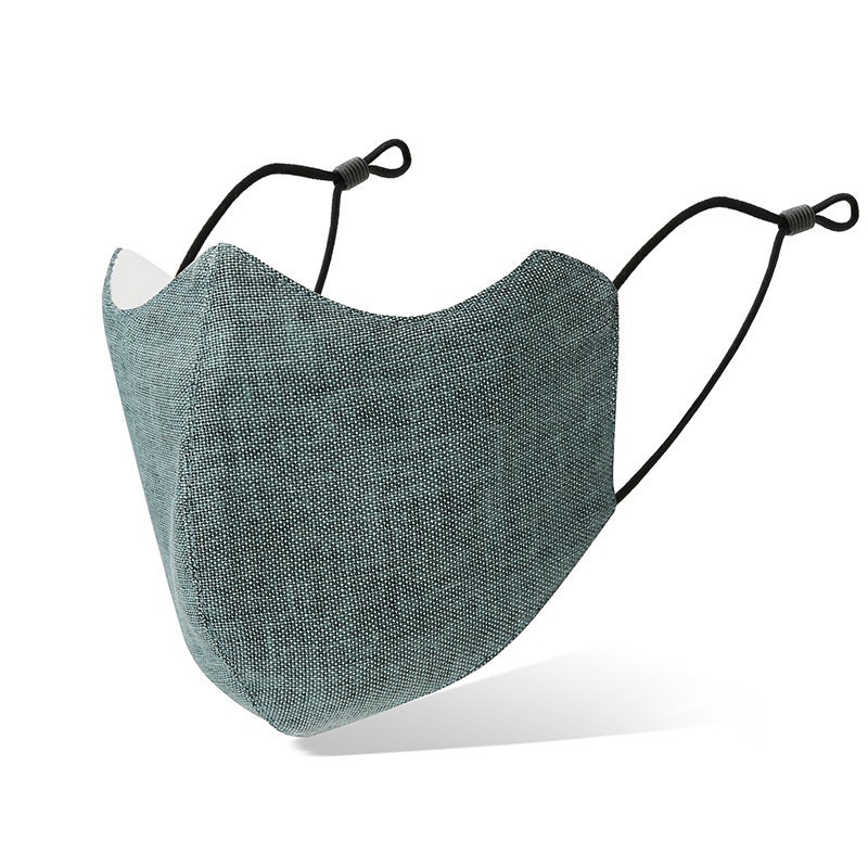 3-Layer Cotton Mask Warm Eye Corner Thickened Amazon Cold Protection 3D Three-Dimensional Autumn and Winter Mask Cloth Mask Cross-Border Green Green