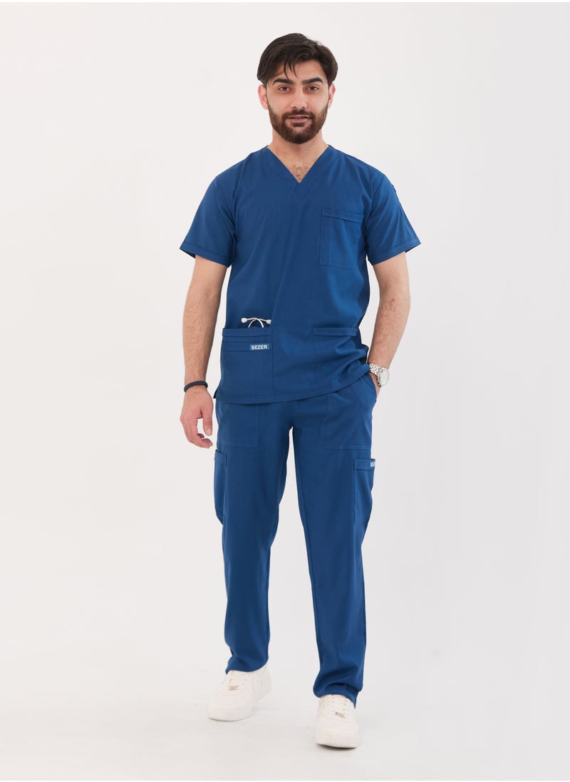 sezer - Caesar Scrub for Men - Strength and comfort in a cottonh Petroleum  design that fits you all day long - Image 1