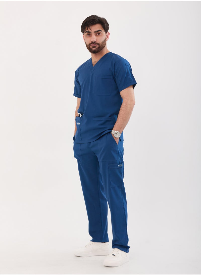 sezer - Caesar Scrub for Men - Strength and comfort in a cottonh Petroleum  design that fits you all day long - Image 1