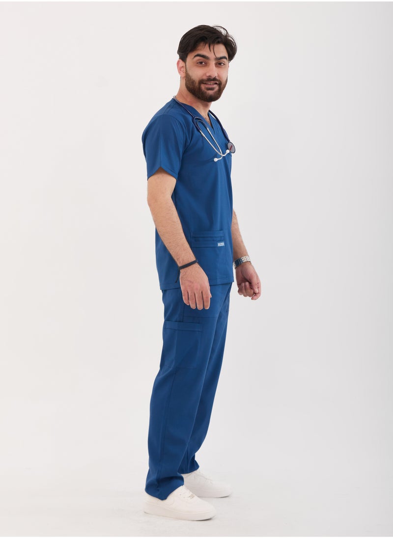 sezer - Caesar Scrub for Men - Strength and comfort in a cottonh Petroleum  design that fits you all day long - Image 1