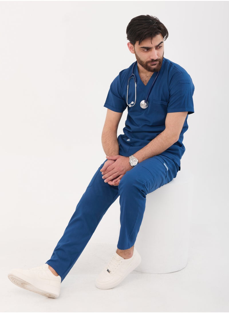 sezer - Caesar Scrub for Men - Strength and comfort in a cottonh Petroleum  design that fits you all day long - Image 1