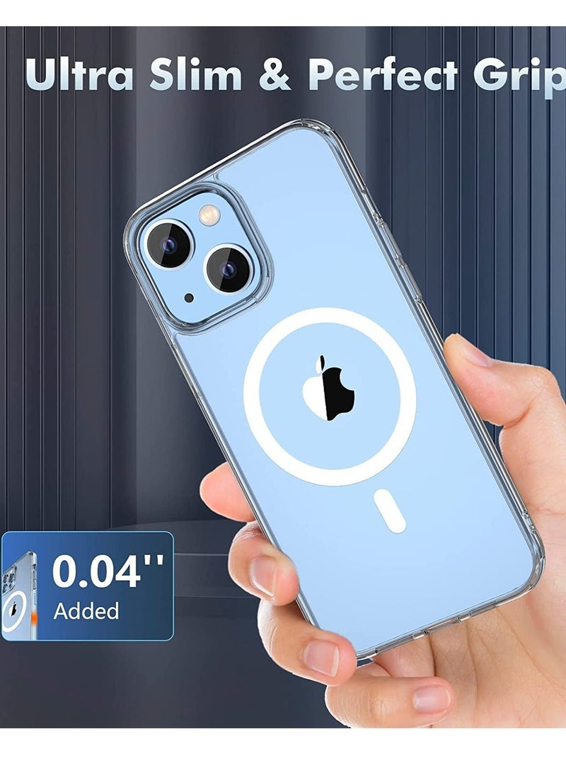 Raxoom Magnetic Clear Case for iPhone 14 Plus Case Compatible with MagSafe,[No.1 Strong Magnets][Never Yellow],Shockproof Protective Slim Thin Cover 6.7 inch 2022,Clear - Image 2