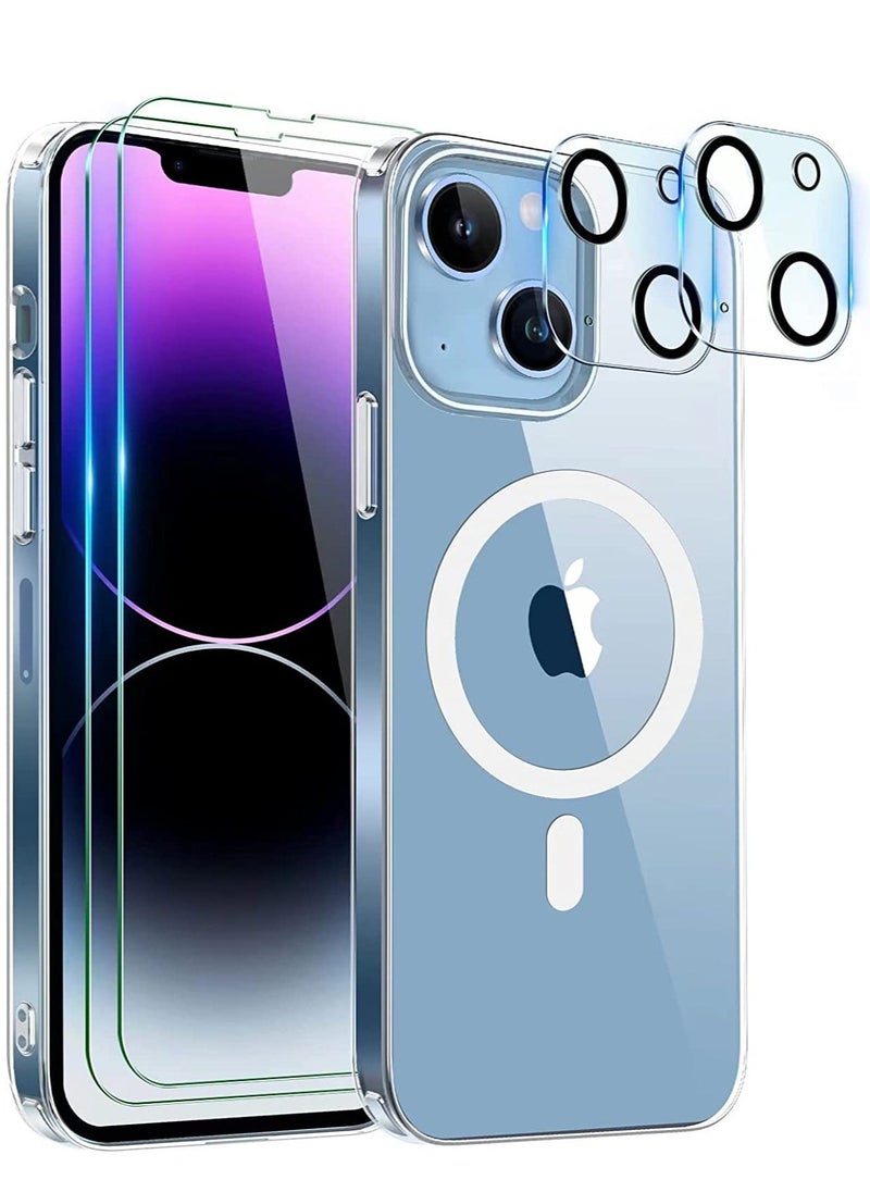 Raxoom Magnetic Clear Case for iPhone 14 Plus Case Compatible with MagSafe,[No.1 Strong Magnets][Never Yellow],Shockproof Protective Slim Thin Cover 6.7 inch 2022,Clear - Image 1