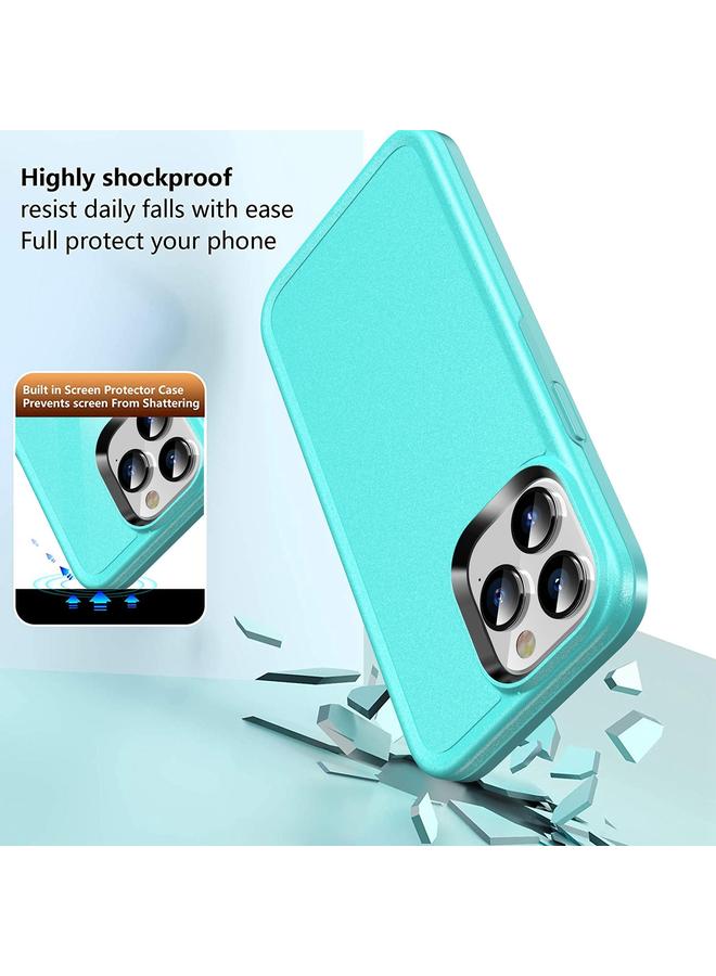 اس-توب جراب لهاتف iPhone 14 Pro، جراب مدرع مزدوج بلون واحد - Image 5