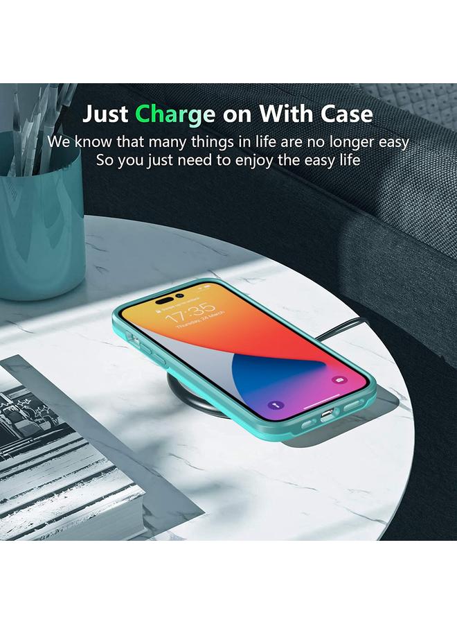 اس-توب جراب لهاتف iPhone 14 Pro، جراب مدرع مزدوج بلون واحد - Image 4