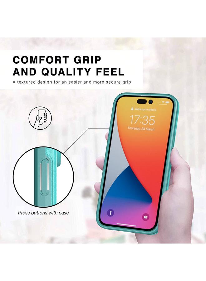 اس-توب جراب لهاتف iPhone 14 Pro، جراب مدرع مزدوج بلون واحد - Image 3