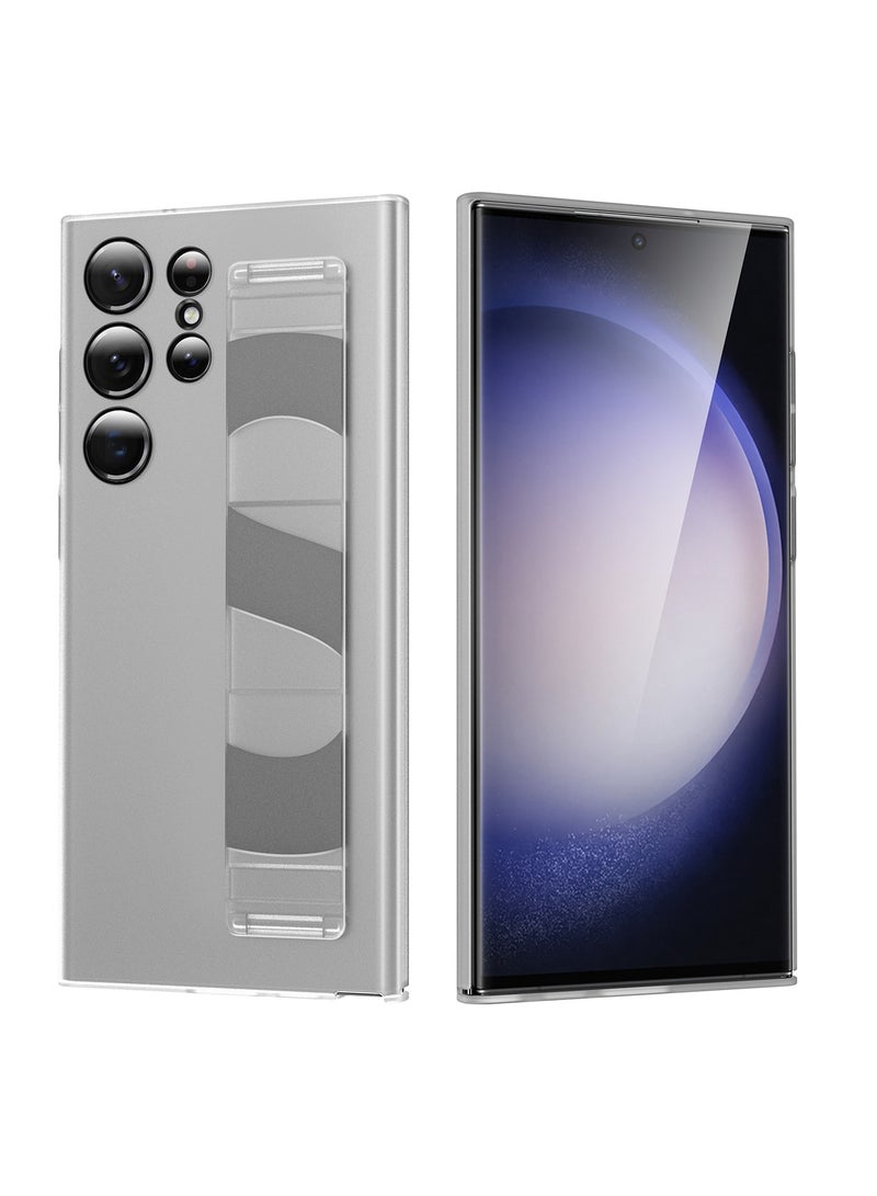 Aookay Compatible with Samsung Galaxy S25 Ultra Case with Hand Strap, Anti-Scratch and Shockproof PC Wristband Case, Thin Protective Phone Case for Galaxy S25 Ultra (Frosted White) - Image 1