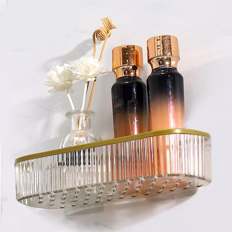 Snivy Light Luxury Bathroom Acrylic Shelf, Wall Mounted Toilet, Bathroom, Washbasin, and Washbasin for Storing Wall Supplies, Shelves - 1 PC  - Image 4