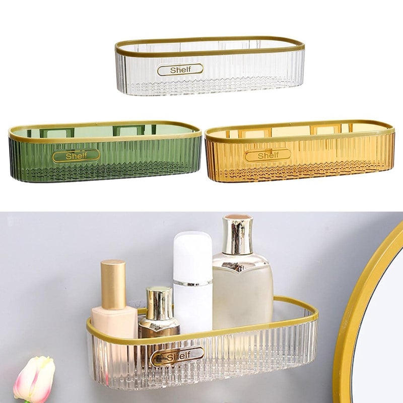Snivy Light Luxury Bathroom Acrylic Shelf, Wall Mounted Toilet, Bathroom, Washbasin, and Washbasin for Storing Wall Supplies, Shelves - 1 PC  - Image 5