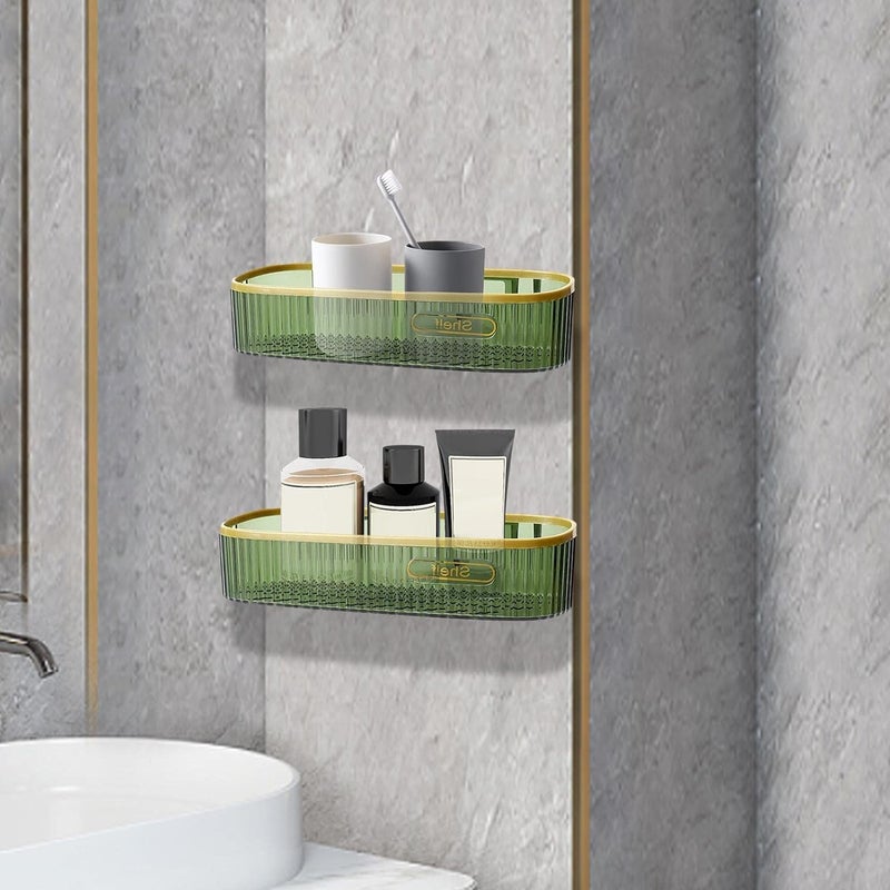 Snivy Light Luxury Bathroom Acrylic Shelf, Wall Mounted Toilet, Bathroom, Washbasin, and Washbasin for Storing Wall Supplies, Shelves - 1 PC  - Image 3