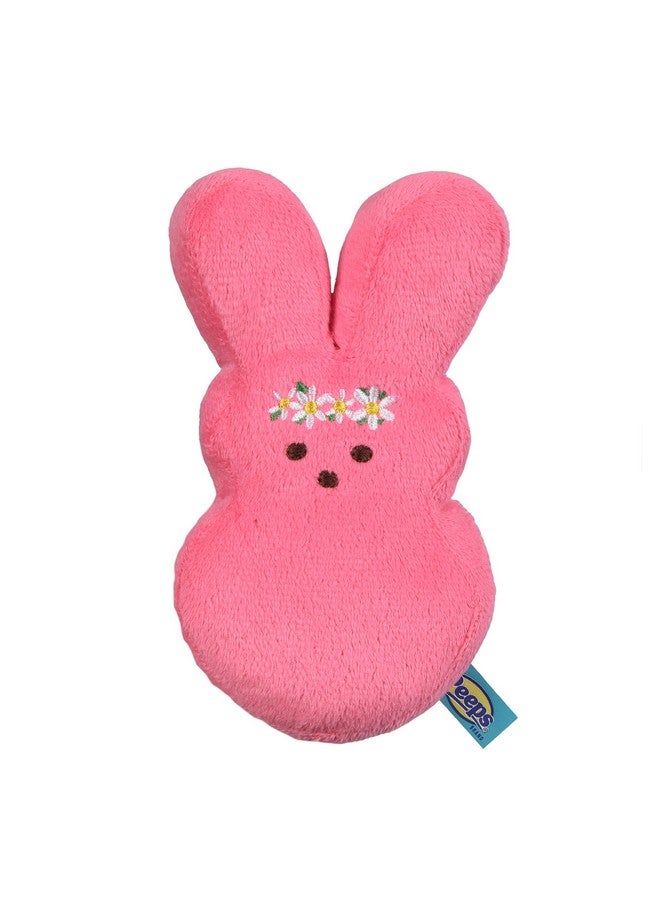 Peeps Peeps for Pets Plush Bunny Toy for Dogs, Pink Flower, Size Medium | Fun Way to Keep Your Pet Entertained for Hours | Soft, Cute, Cuddly, and Squeaky Dog Toy for Easter or Everyday Use  - Image 1
