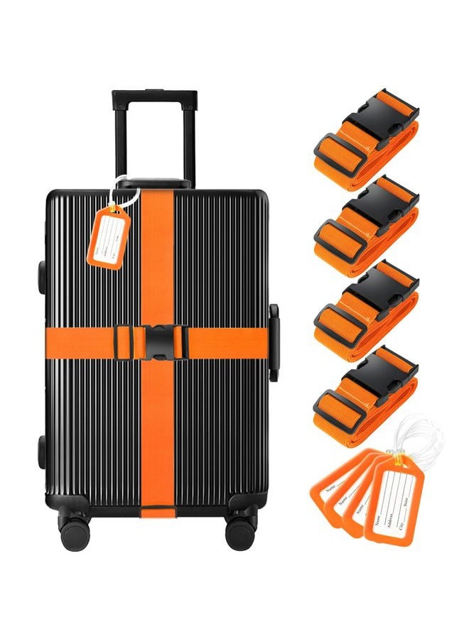 Gostwo Luggage Straps Suitcase Belts Luggage Tags Travel Suitcase Tags Travel Accessories (8 Pack) - Image 1