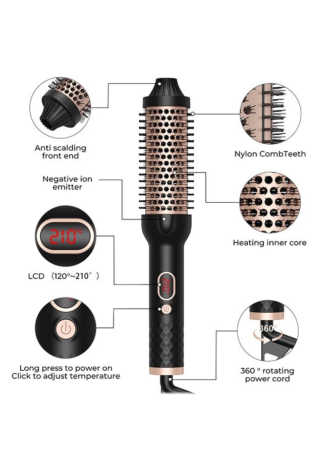 BESTIS - Double PTC Thermal Brush 38MM Heated Curling Brush for Hair Voluminous Curler 30s Fast Heating Hair Straightener for Women 120-210°C - Image 1