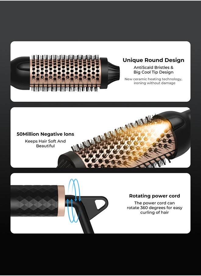 BESTIS - Double PTC Thermal Brush 38MM Heated Curling Brush for Hair Voluminous Curler 30s Fast Heating Hair Straightener for Women 120-210°C - Image 1