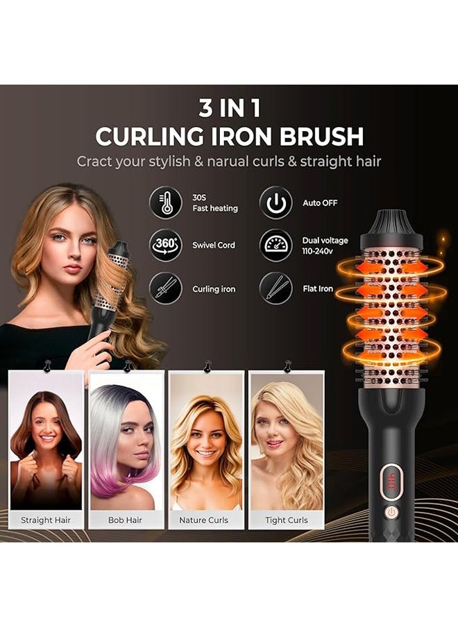BESTIS - Double PTC Thermal Brush 38MM Heated Curling Brush for Hair Voluminous Curler 30s Fast Heating Hair Straightener for Women 120-210°C - Image 1