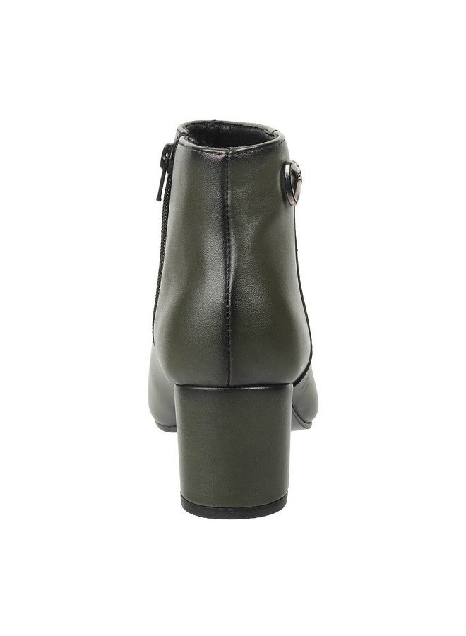 مترو حذاء Metro نسائي من الجلد الزيتوني للكاحل مقاس المملكة المتحدة/7 الاتحاد الأوروبي/40 (31-81) - Image 4