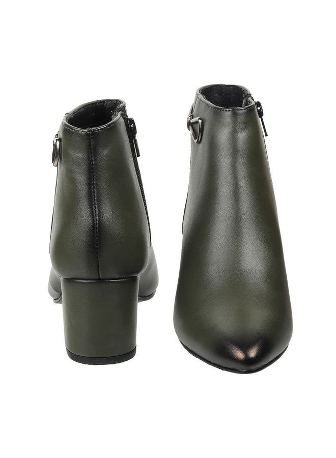 مترو حذاء Metro نسائي من الجلد الزيتوني للكاحل مقاس المملكة المتحدة/7 الاتحاد الأوروبي/40 (31-81) - Image 5