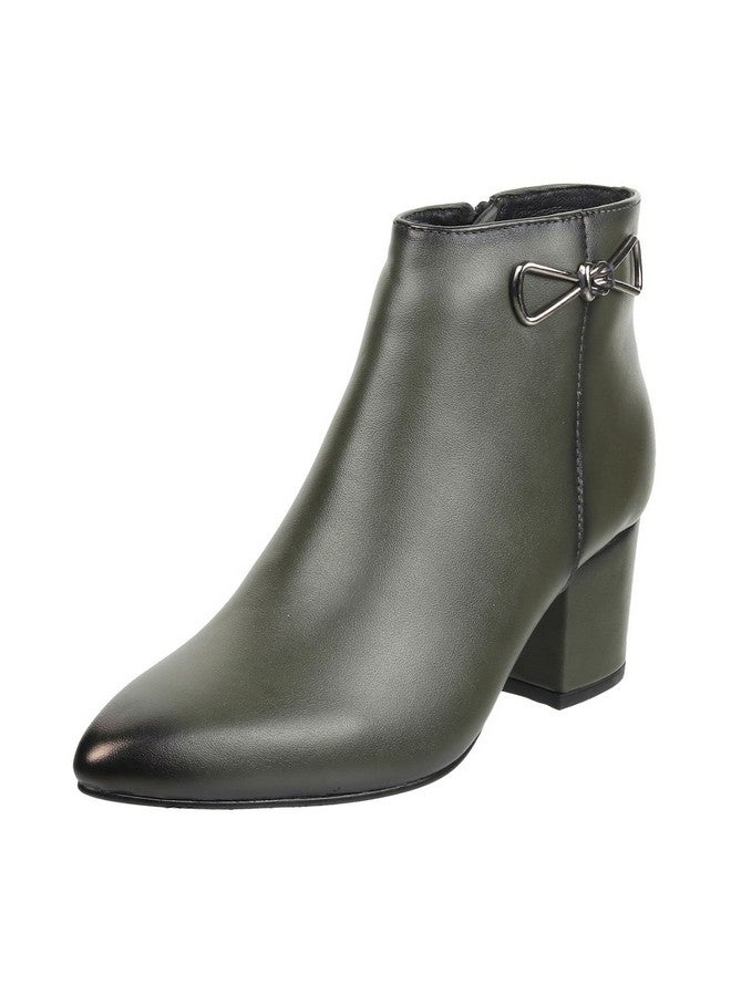 مترو حذاء Metro نسائي من الجلد الزيتوني للكاحل مقاس المملكة المتحدة/7 الاتحاد الأوروبي/40 (31-81) - Image 1