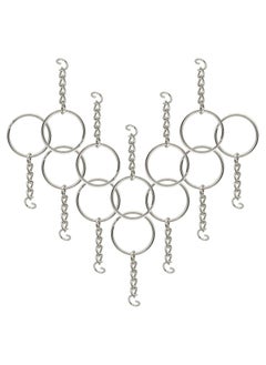 100 Pack Bulk Keyring Set Split Key Chain Rings with 1 inch Large Chains Heavy Duty Metal Keychain Ring Easy to Use Open Jump Rings Strong Small Round DIY Jewelry Making Keyrings Kit
