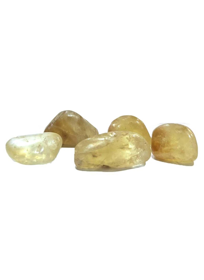 HOME GENIE HOME GENIE Citrine Tumbled Stones Vastu Feng Shui Energy Balancer Natural Decorative Crystal for Home Office 