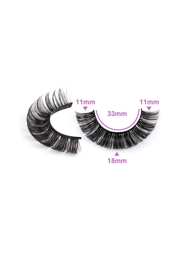 JIMIRE Russian Strip Volume Eyelashes Dd Curl Wispy Fluffy False Eyelashes Look Like Lash Extensions Natural Lashes Pack 16 Pairs - Image 4