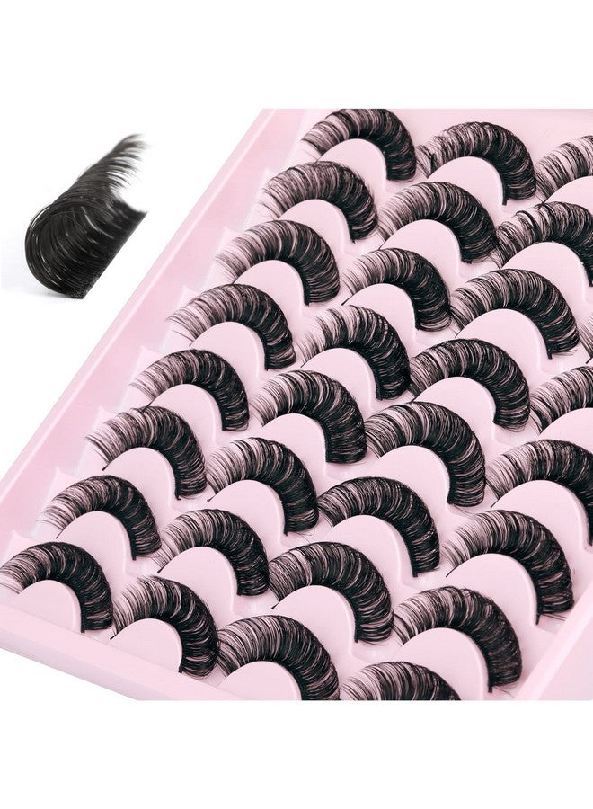 JIMIRE Russian Strip Volume Eyelashes Dd Curl Wispy Fluffy False Eyelashes Look Like Lash Extensions Natural Lashes Pack 16 Pairs - Image 1