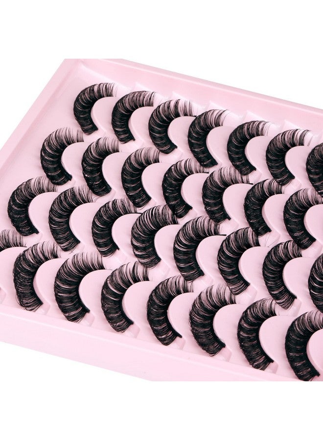 JIMIRE Russian Strip Volume Eyelashes Dd Curl Wispy Fluffy False Eyelashes Look Like Lash Extensions Natural Lashes Pack 16 Pairs - Image 3