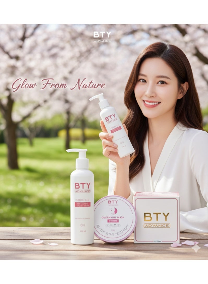 Bty Group Advance Instaglow tone Up Cream 200ml And Advance Overnight Mask 250g - Image 3