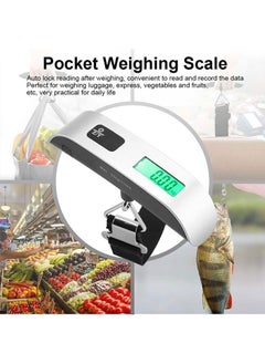 Luggage Scale Portable Digital Hanging Handheld Electronic Scale Home Travel Scale Luggage Weight Scale with Rubber Paint Green Backlight Silver - pzsku/ZA8FE65ECE74F4E7CBAC8Z/45/_/1736778846/fb0386e6-5de6-4063-8db9-0738c8ba6a4a