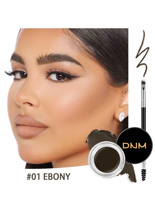 evpct Eyebrow Stamp Pencil Kit For Eyebrows Makeup Brow Stamp Trio Kit With Waterproof Eyebrow Pencil Eyeliner Eyebrow Pomade 10 Eyebrow Stencils And Dualended Eyebrow Brush Kit01 Ebony - Image 2