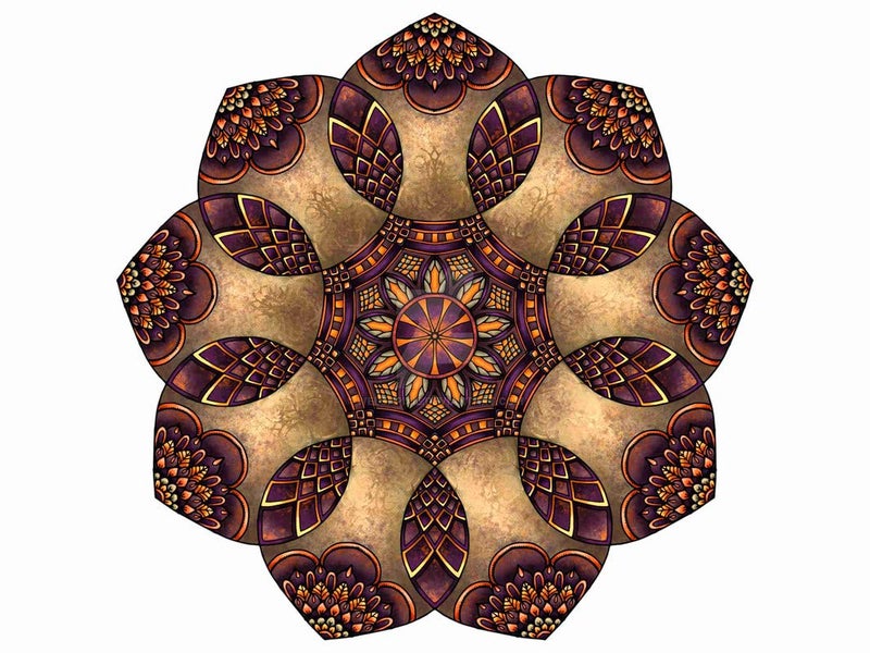 DivineDesigns Brown Tiles Mandala Sticker (Size :- 16 X 16 inch) - Image 4