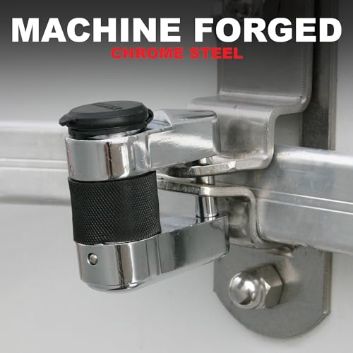 Trimax – TMC10 – 7/8" Key Coupler Lever/Door Latch Lock – Machine-Forged Chrome Steel, Protective Rubber Bumper, Weatherproof Cap, Anti-Theft Security - Image 2
