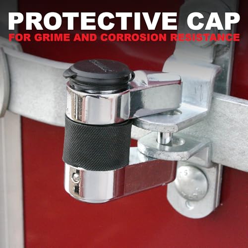 Trimax – TMC10 – 7/8" Key Coupler Lever/Door Latch Lock – Machine-Forged Chrome Steel, Protective Rubber Bumper, Weatherproof Cap, Anti-Theft Security - Image 4