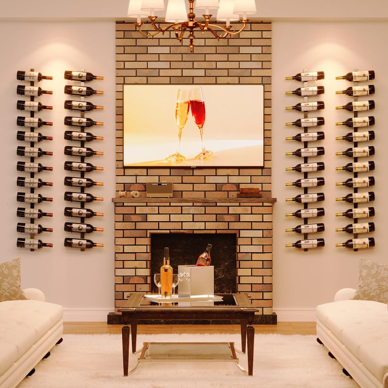 Sonyabecca 3 Pack 12 Bottle Wall Wine Rack, DIY Wine Rack Wall Mounted, Wall Mounted Wine Rack,Display Holder Used as One or Four, for Kitchen, Dining Room, Bar, Wine Cellar - Image 4