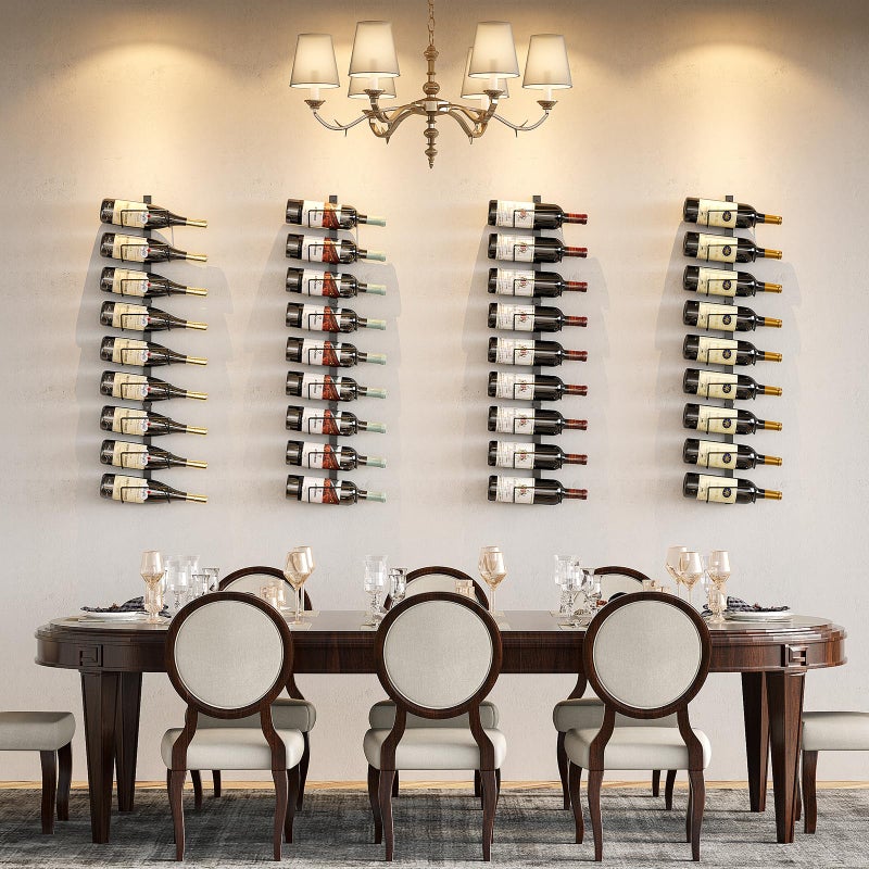 Sonyabecca 3 Pack 12 Bottle Wall Wine Rack, DIY Wine Rack Wall Mounted, Wall Mounted Wine Rack,Display Holder Used as One or Four, for Kitchen, Dining Room, Bar, Wine Cellar - Image 5